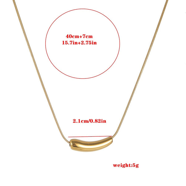 Minimal Bar Pendant Necklace - image 2