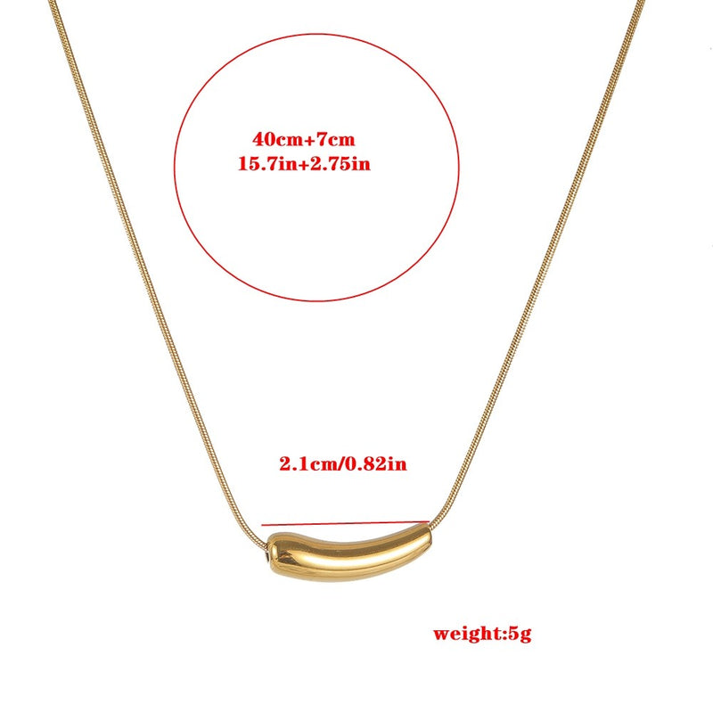 Minimal Bar Pendant Necklace - image 2