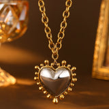 Polished Heart Pendant Necklace - image 2