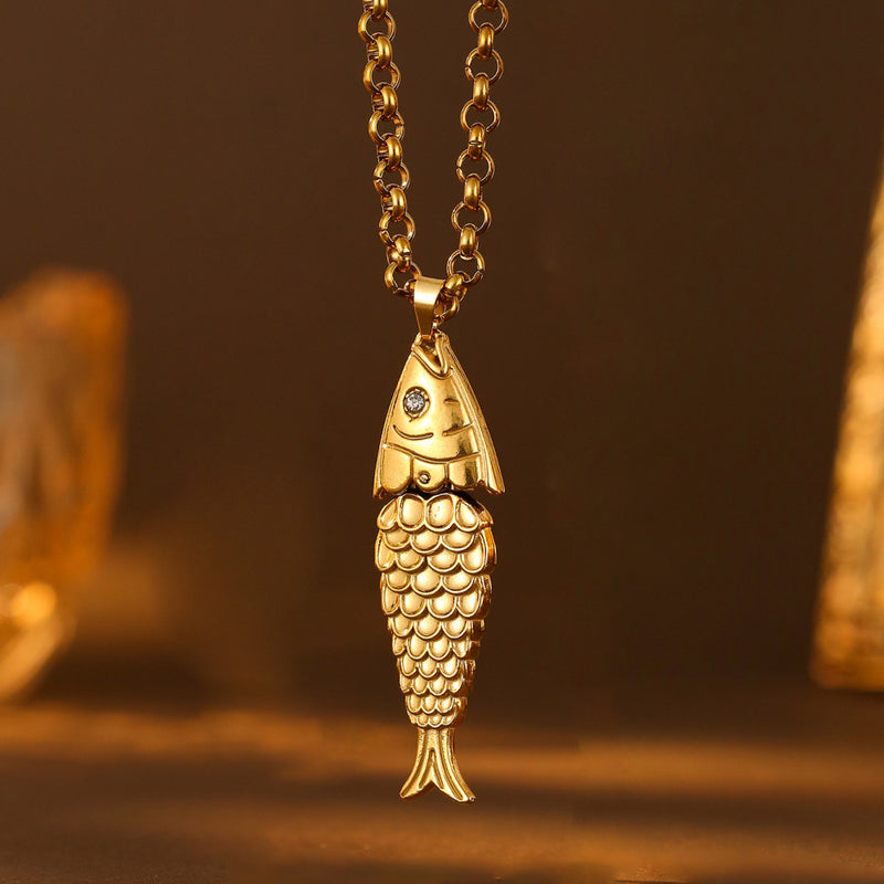 Color Fish Pendant Necklace - image 6