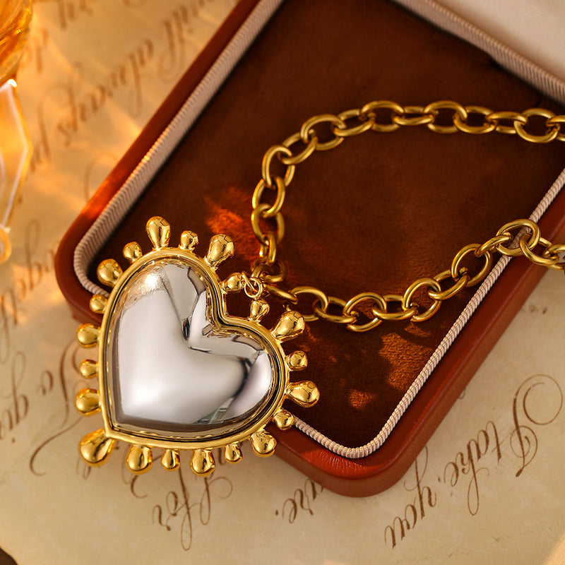 Polished Heart Pendant Necklace - image 7