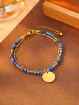 Color Bead Disc Charm Bracelet - image 1