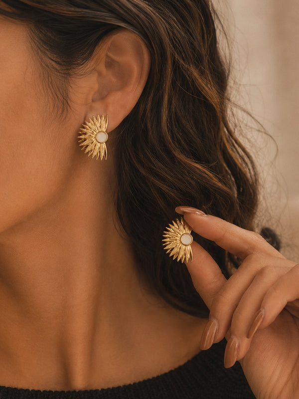 Sunburst Stud Earrings - image 1