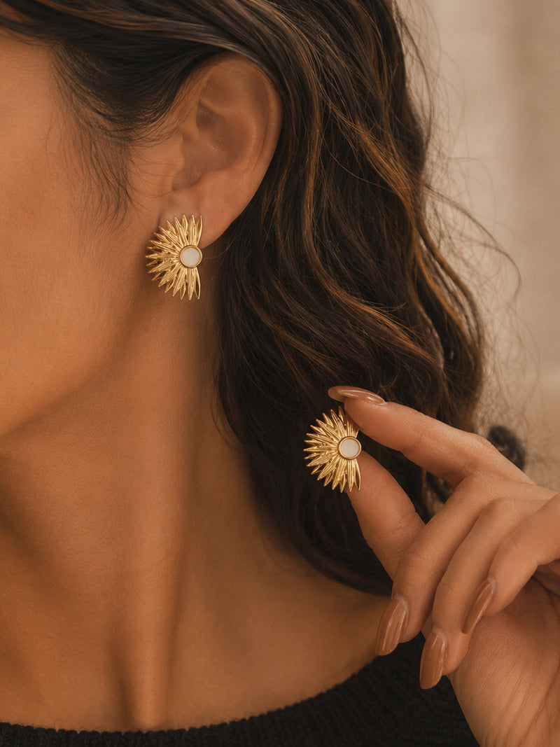 Sunburst Stud Earrings - image 1