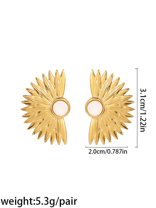 Sunburst Stud Earrings - image 2