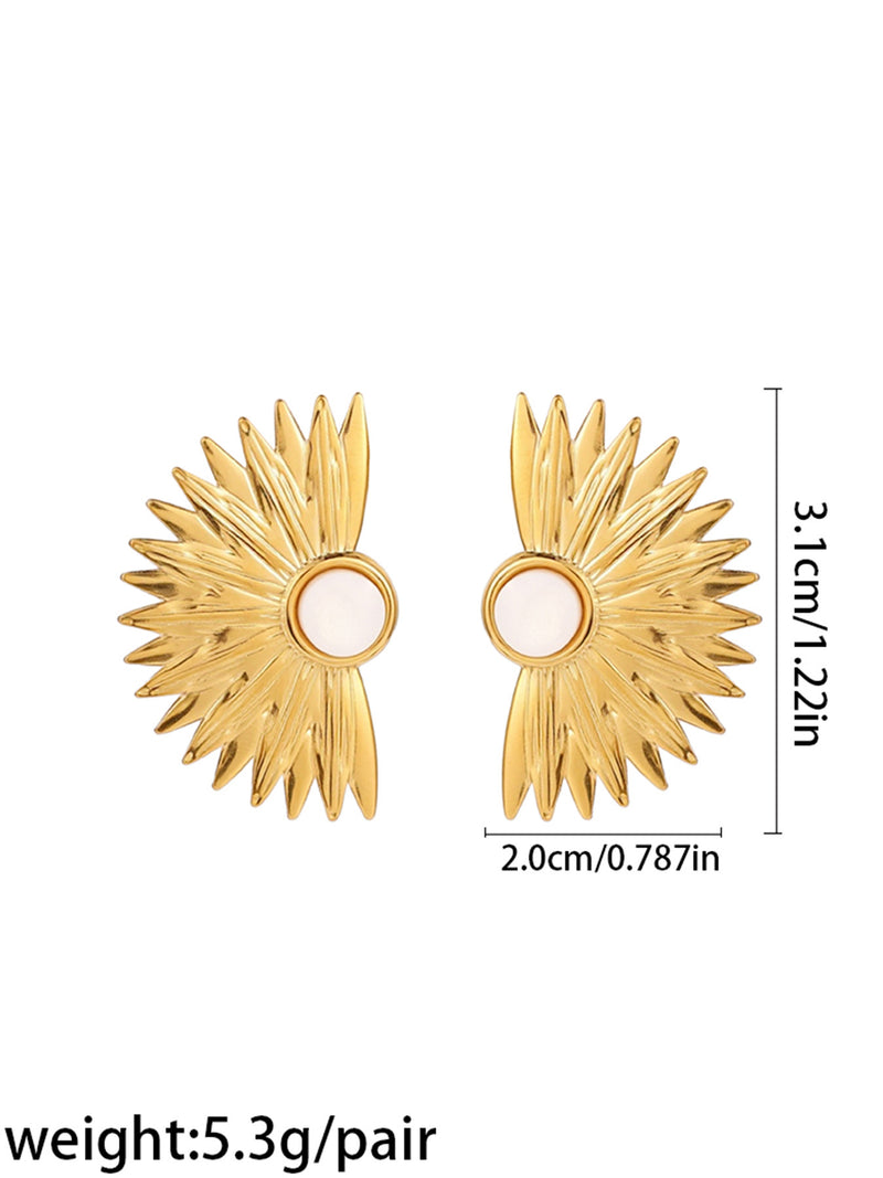 Sunburst Stud Earrings - image 2