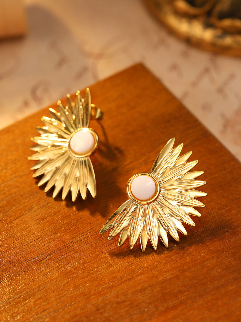 Sunburst Stud Earrings - image 3