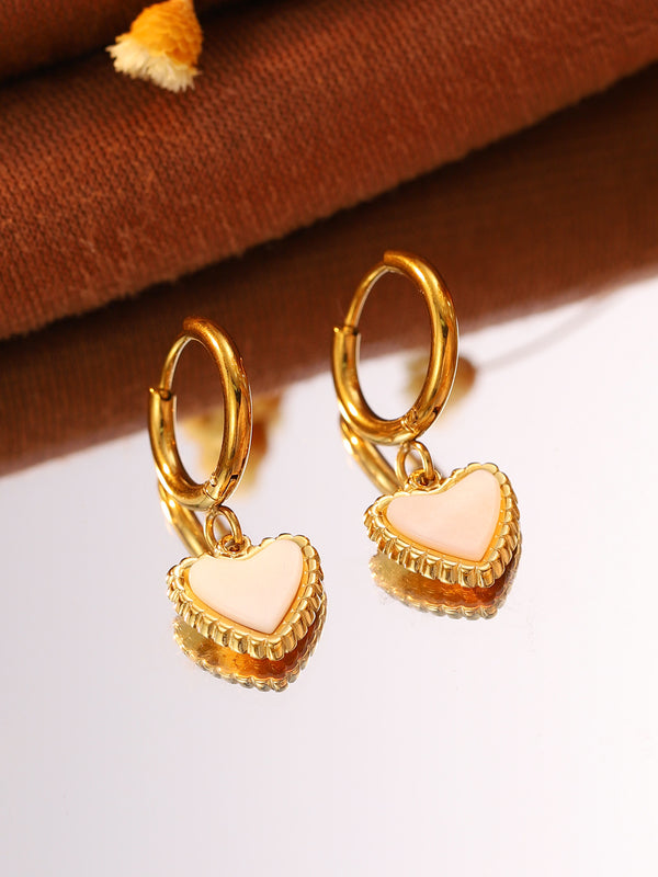 Heart Huggie Earrings - image 2