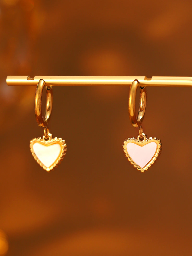 Heart Huggie Earrings - image 3