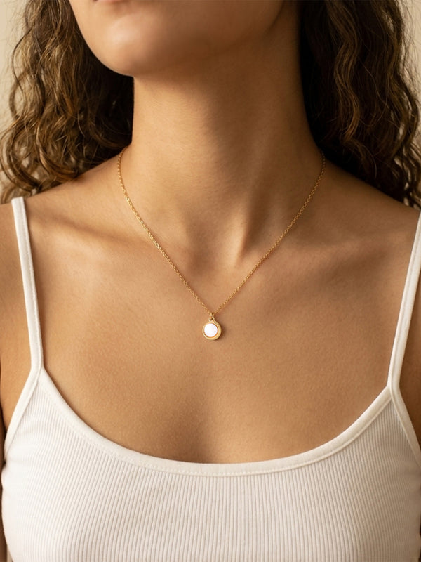 Round Glow Pendant Necklace - image 1