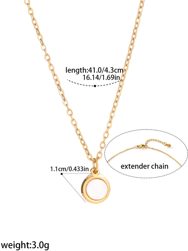 Round Glow Pendant Necklace - image 2