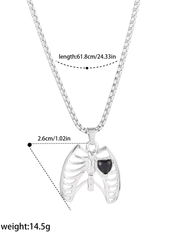 Heart Ribcage Pendant Necklace - image 2