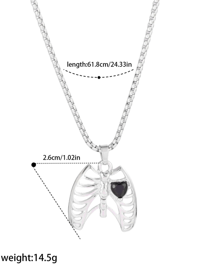 Heart Ribcage Pendant Necklace - image 2