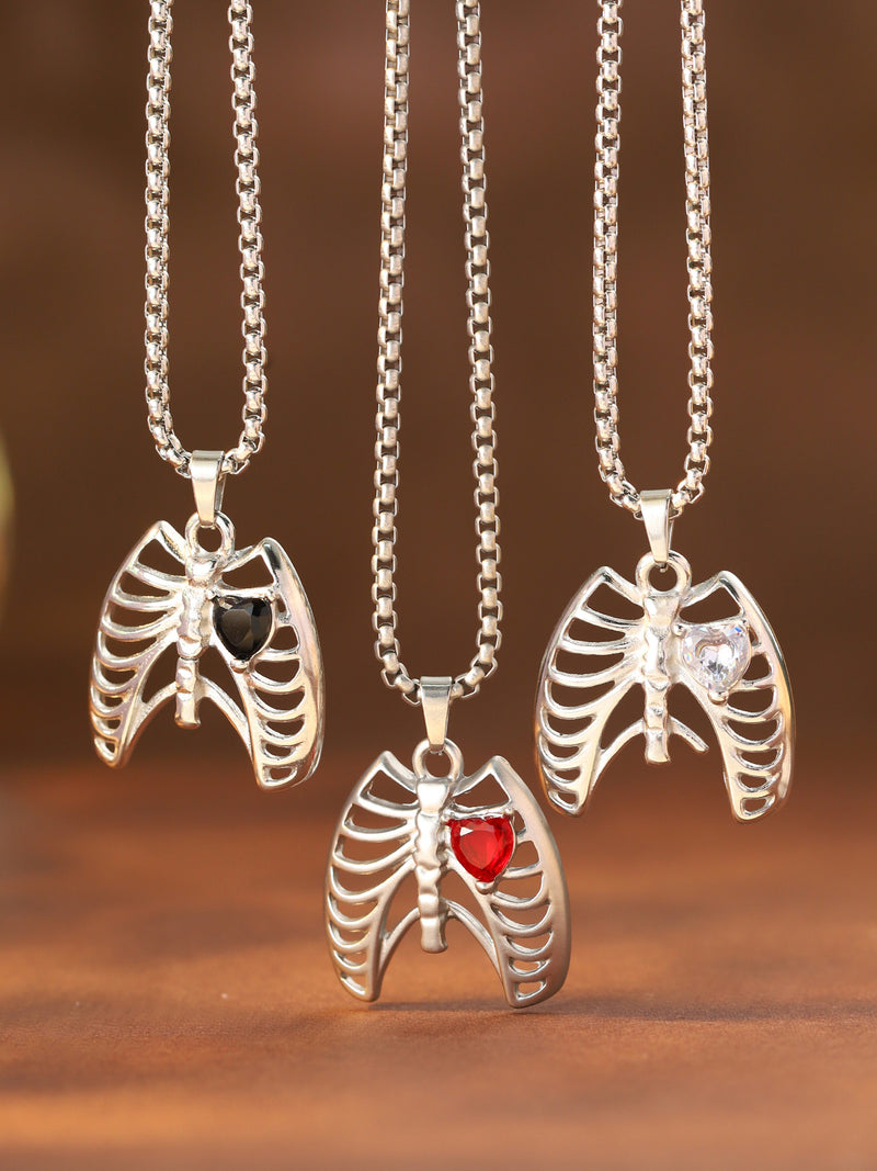 Heart Ribcage Pendant Necklace - image 3