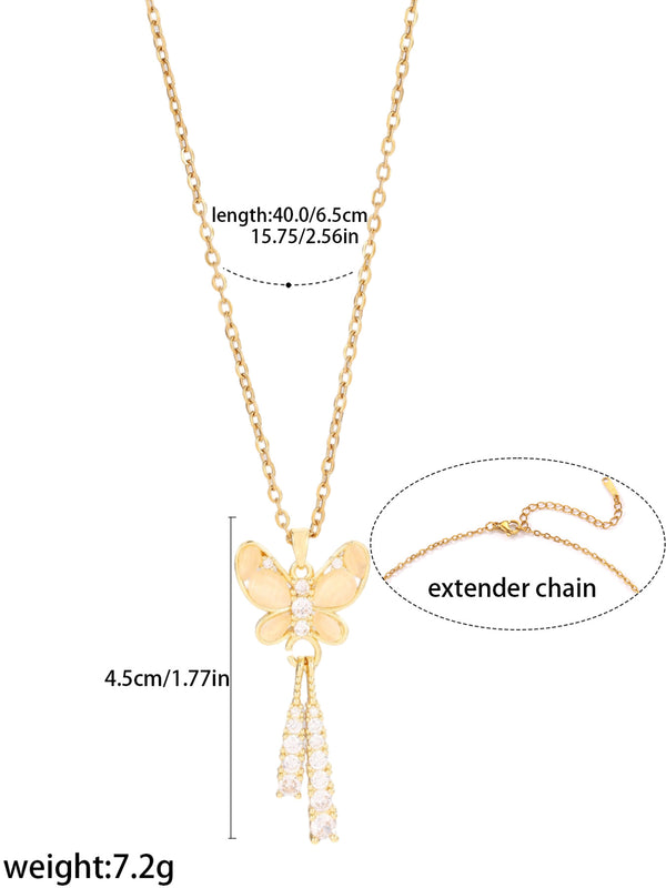 Butterfly Tassel Necklace - image 2
