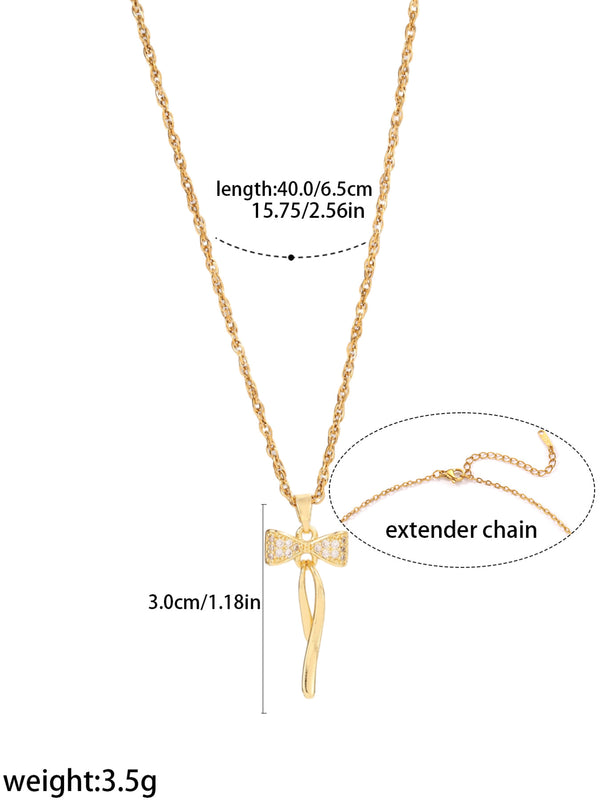 Bow Pendant Necklace - image 2