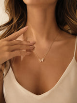 Minimal Butterfly Pendant Necklace - image 1