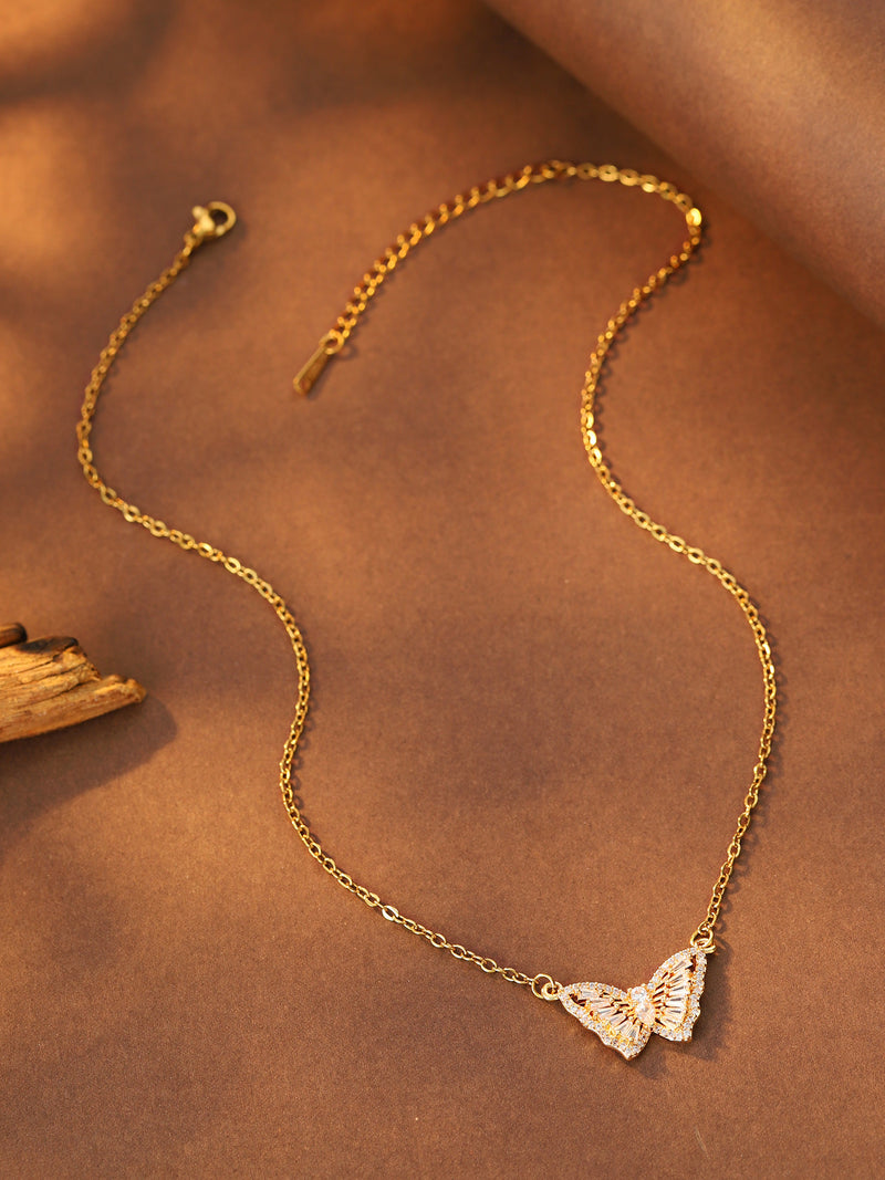 Minimal Butterfly Pendant Necklace - image 5