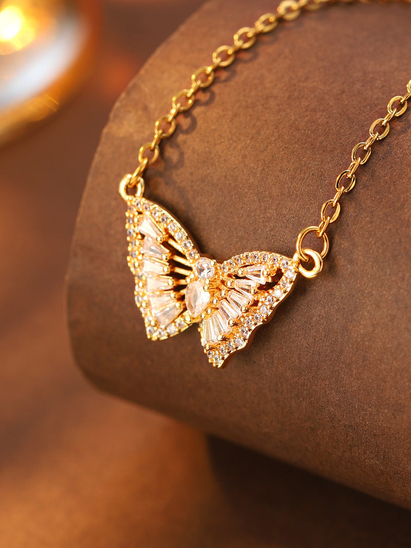 Minimal Butterfly Pendant Necklace - image 7