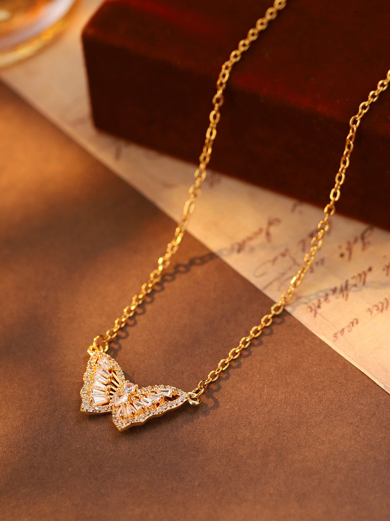 Minimal Butterfly Pendant Necklace - image 8