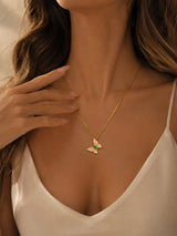 Color Leaf Pendant Necklace - image 1
