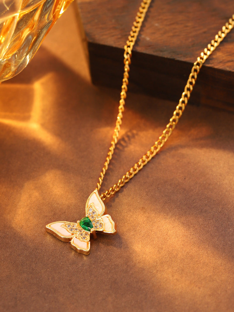 Color Leaf Pendant Necklace - image 4