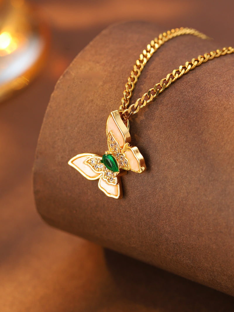 Color Leaf Pendant Necklace - image 7