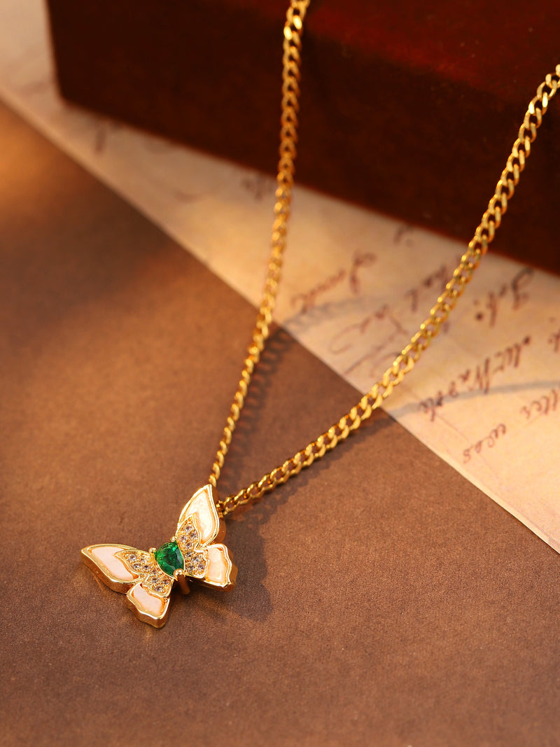 Color Leaf Pendant Necklace - image 8