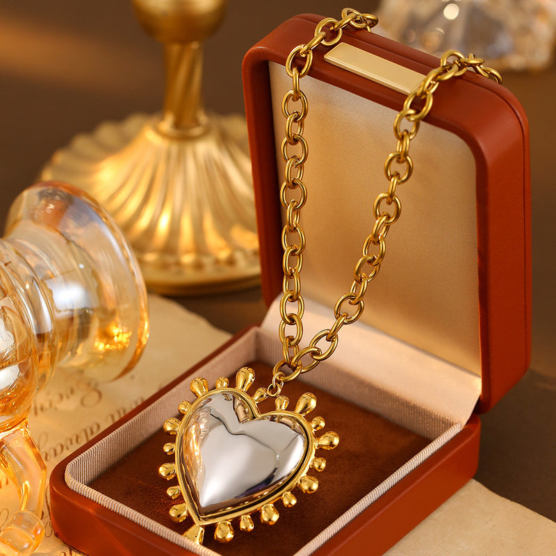 Polished Heart Pendant Necklace - image 8